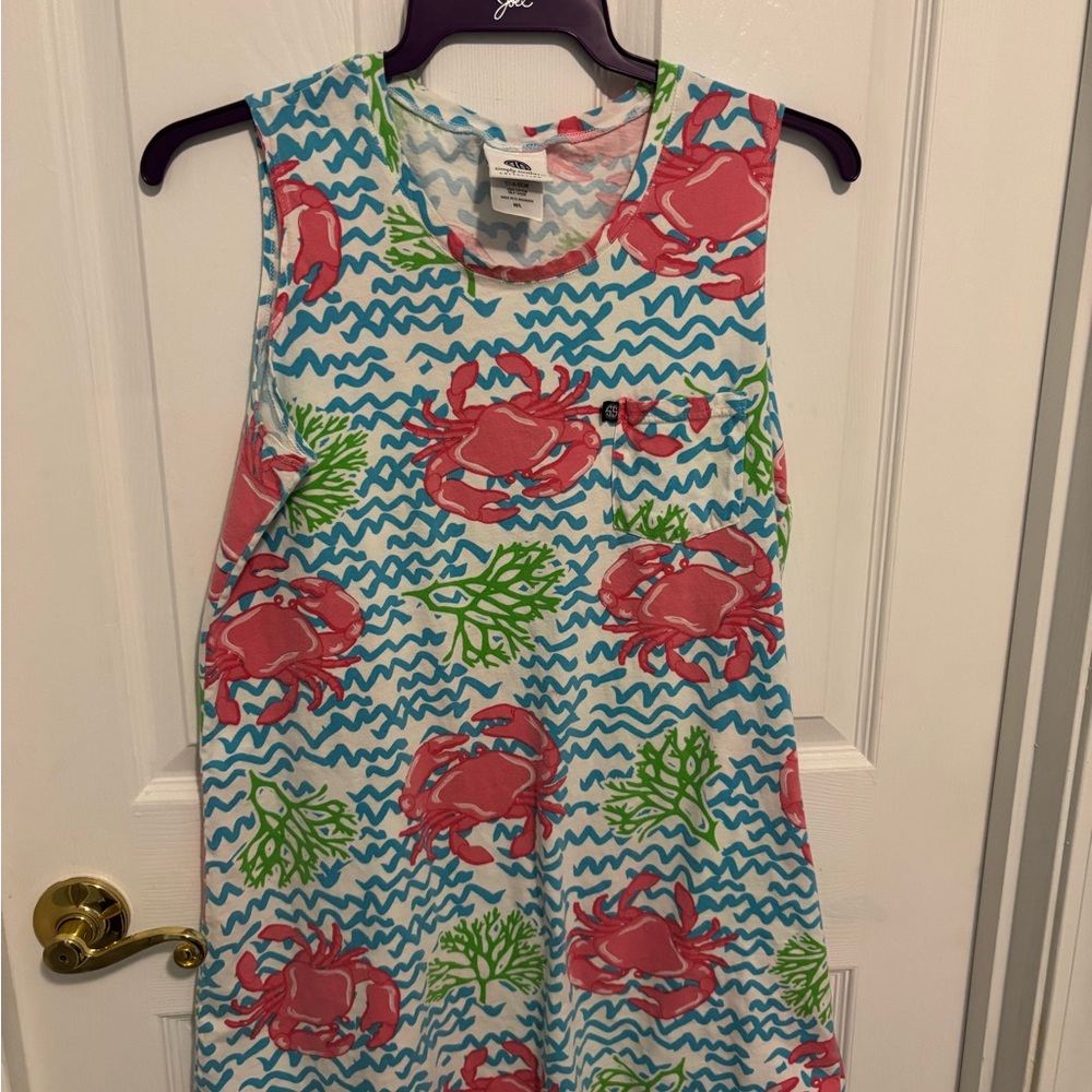 Simply Southern Colorful Crab Print Cotton Cover up